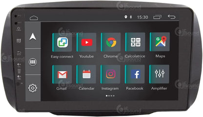 Specifieke autoradio voor Smart mit serienmäßiger Tom-Tom-Navigation Android GPS Bluetooth WiFi USB DAB+ Touchscreen 9" 4core Carplay AndroidAuto