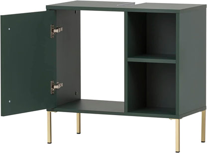 Schildmeyer Kent Wastafelonderkast 151133, bosgroen/goud, 65,3 x 33,1 x 63,3 cm