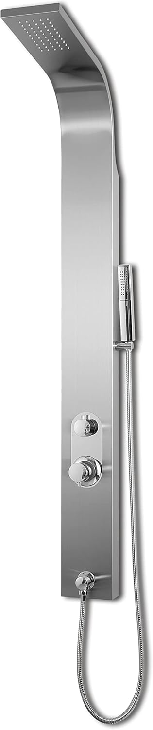 Showerpanel – Douchepaneel – Douchekolom – Regendouche – Handdouche – Geborsteld Roestvrij Staal – 150 x 15 cm – Anti-vingerafdruk Coating – Anti-kalk Knoppen