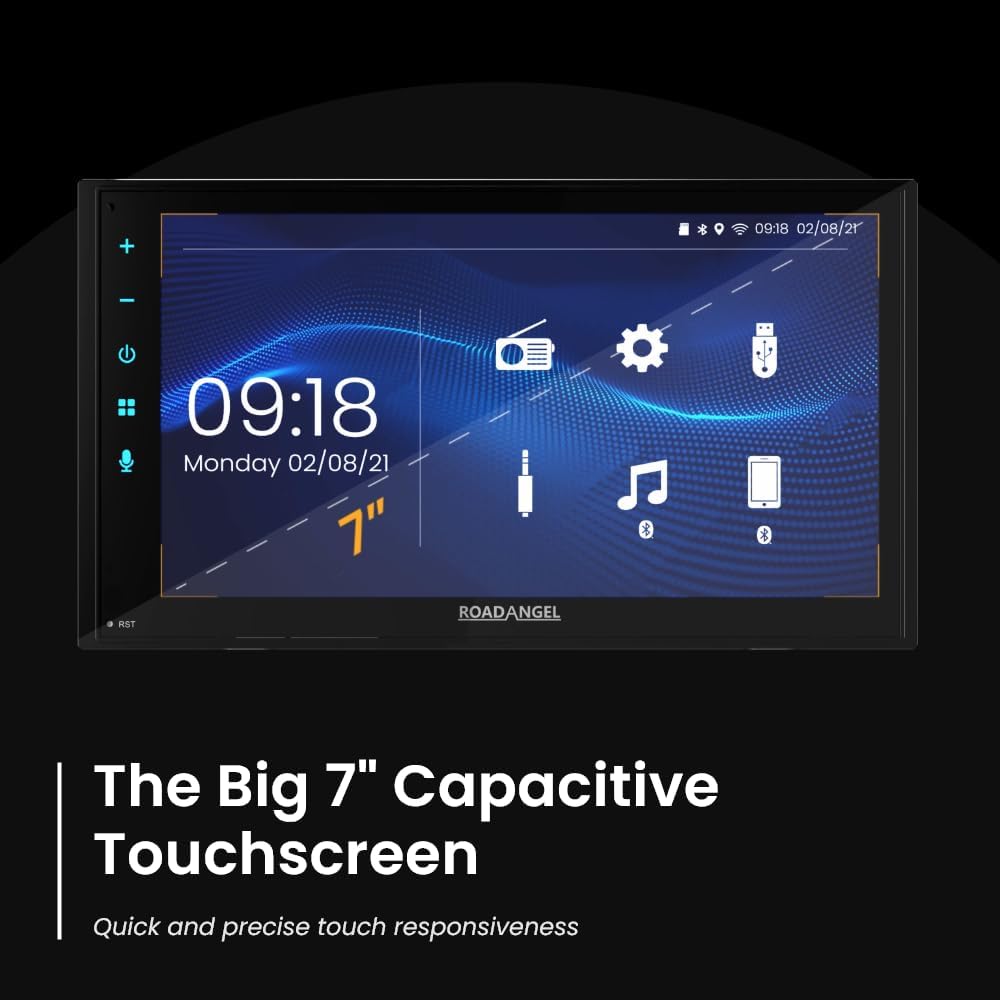 Road Angel RA-X621BT Autoradio met Apple Car Play, Android Auto, 7 Inch Capacitief Touchscreen, Bluetooth, Spotify, WAZE, Sat Nav, Zwart
