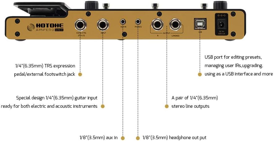 Multieffectpedaal – Effectpedaal – Gitaar Effectenpedaal – Ampmodeler – Effectprocessor – Voor Gitaar, Bas En Akoestische Gitaar – 240+ Effecten, 64 Ampmodellen En 60 IR-Cabsimulaties – 4" Kleurentouchscreen Met USB-Audiointerface