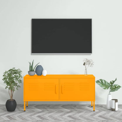 vidaXL TV cabinet 105x35x50cm steel mustard yellow, furniture set for TV