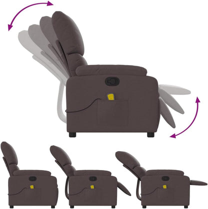 ZIRLANLV Recliner Adjustable Backrest, Relaxation Chair with Vibrating Function, Massage Chair, TV Chair, Deck Chair, Upholstered Chair, Recliner (Wine red) (Dark Brown #04)