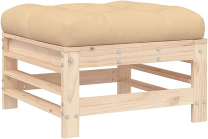 vidaXL 3-piece Lounge set with cushions solid wood - QUORE