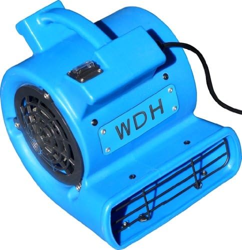 Mini turboventilator – Turboventilator – Vloerventilator – Bouwventilator – Aanjager – 420 m³/u Luchtcirculatie – 3 Luchtstanden 0°/45°/90°