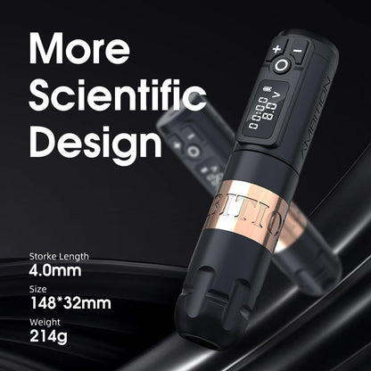 Ambition Soldier Tattoo Kit Compleet Rotary Tattoo Machine Set met Dubbele 2400mAh Batterij en 40 Glory Naaldpatronen in Gemengde Maten voor Professionele Artiesten
