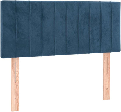 Hoofdbord – Bedbord – Houten Hoofdbord – Bed Accessoire – Slaapkamermeubel – Donkerblauw Velvet – Verstelbare Hoogte – Ingebouwde LED Verlichting