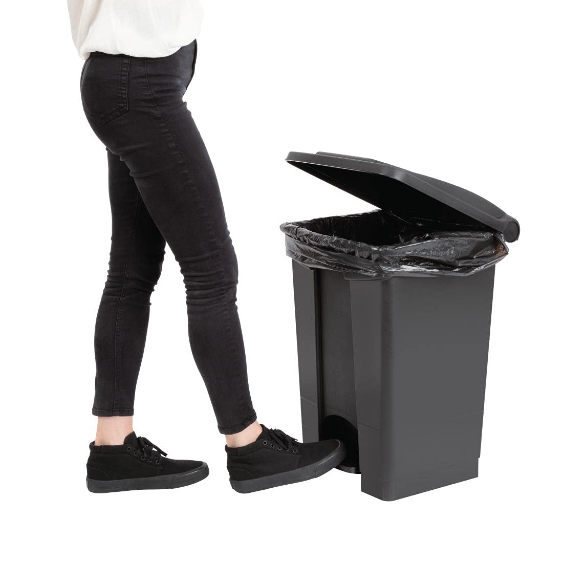 Jantex Kitchen Pedal Bin Black - 45Ltr - QUORE