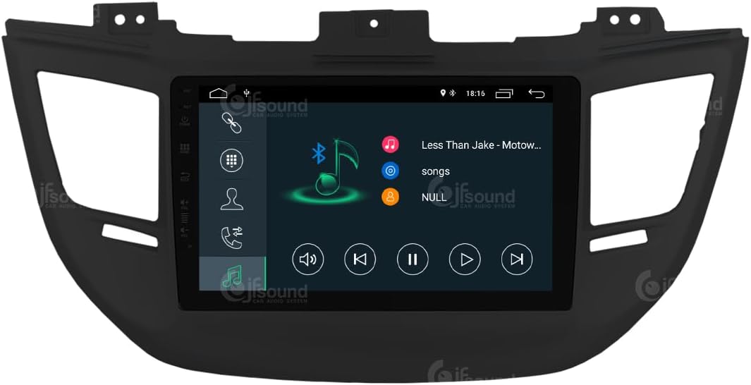 Autoradio Custom Fit per Hyundai Tucson schwarz (mit Navigation und Rückfahrkamera als Standard) Android GPS Bluetooth WiFi Dab USB Full HD Touchscreen Display 9"