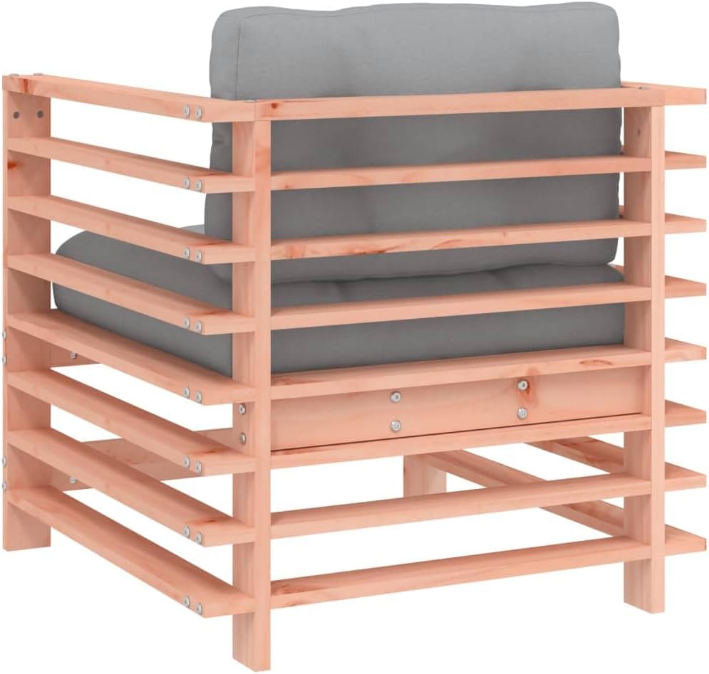 Gecheer Douglas Douglas 2 x Outdoor Armchairs, Garden Chairs, Garden Chairs, Relax Chair, Garden Chairs and Cushions, Solid Wood - QUORE