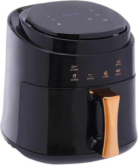 Hot air fryer - Airfryer - Touch button - Airfryer without oil - 1400W - 220V - Smart Touch AirFryer - 360 Hot air circulation cooker - 8L - Black