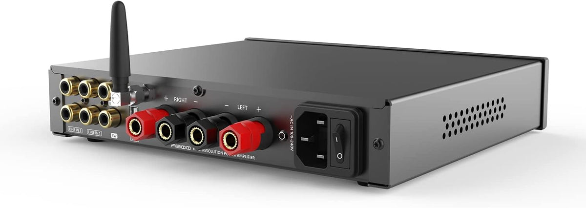 S.M.S.L A300 hi-fi eindversterker, Klasse D geintegreerde versterker sdb-geluidsontvanger met hoge resolutie, RCA, bluetooth 5.0, usb-ingang, 165W x 2 THD+N 0,004%(met afstandsbediening)
