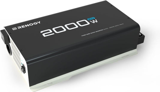 Renogy 2000W/4000W 24V naar 230V zuivere sinus omvormer spanningsomvormer converter DC naar AC omvormer met USB en Europees stopcontact voor huishoudelijke apparaten 24V 2KW Pure Sine Wave Inverter