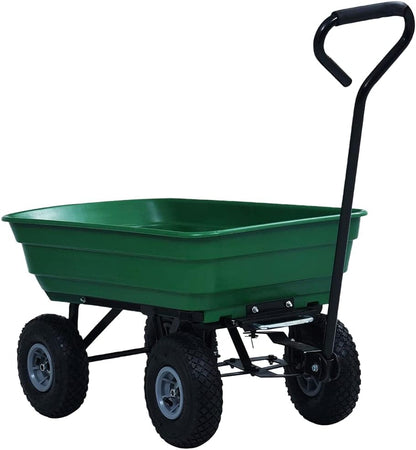 Kruiwagen – Tuinkar – Tuinkruiwagen – Kiepwagen – Tuinwagen – 75 Liter Inhoud – Draagkracht 300 kg – Stalen Frame – Pneumatische Banden