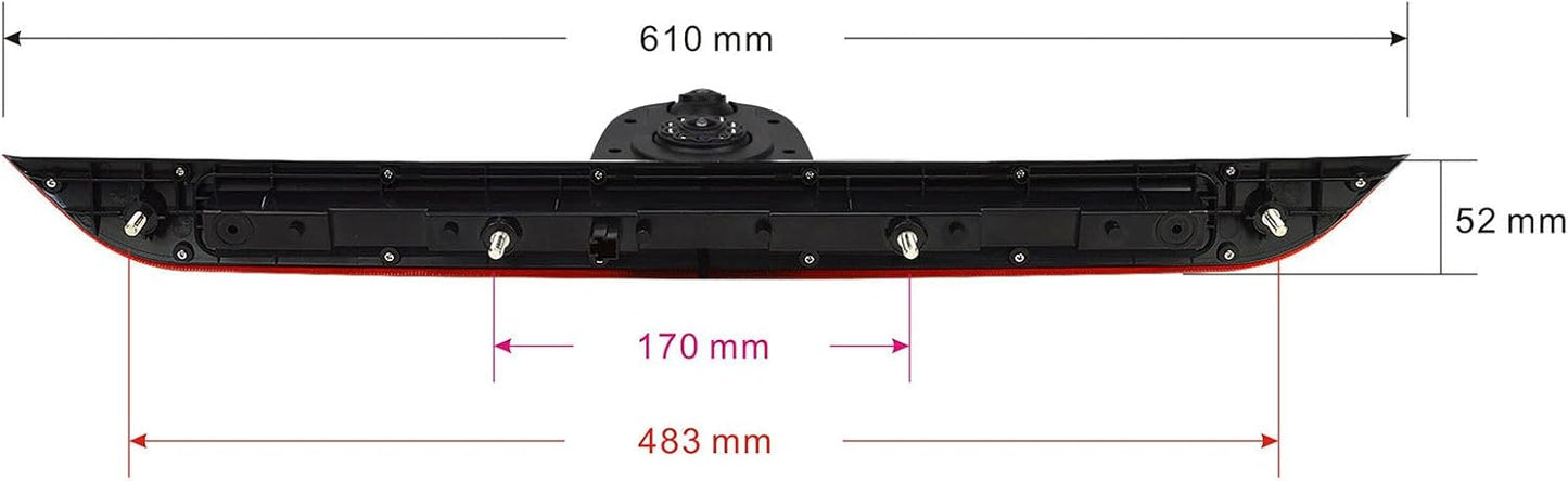 Dolphin Automotive De dubbele Achteruitrijcamera die Camera past Maxus Levert 9 Van (Camera met 7" Dash Monitor)