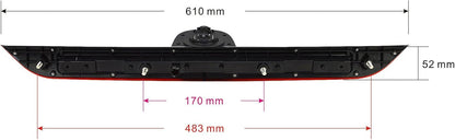 Dolphin Automotive De dubbele Achteruitrijcamera die Camera past Maxus Levert 9 Van (Camera met 7" Dash Monitor)