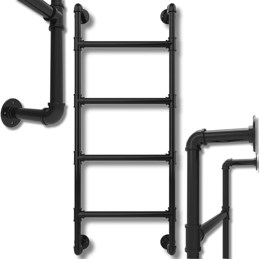 4-Tretrap Muurbeugel Ladder – Nooduitgang voor Kelderramen – Metalen Klimtoegang voor Camper, Zolder en Stapelbedden – Vaste Haakontwerpen – 4-Treden Vaste – Nooduitgang voor Huizen