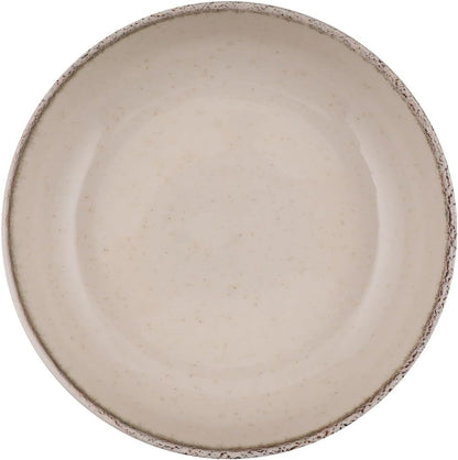 Elegante 16-delige dinerset, 100% porselein, crèmekleur, inclusief 4 borden (24 cm), borden (20 cm), kommen (15 cm), mokken, vaatwasmachinebestendig en magnetronbestendig
