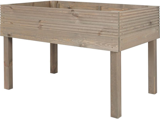Verhoogd bloembed Maxi grijs grenen FSC 100% 119 x 75 x 79 cm