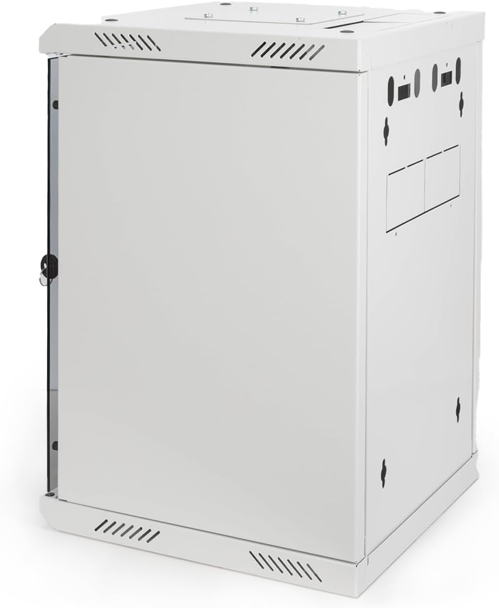 DIGITUS Netwerkkast 10“ / 19” - Wandmontage - 10 inch (10 HE horizontaal) of 19 inch (5 HE verticaal) - Grijs