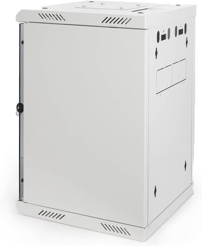 DIGITUS Netwerkkast 10“ / 19” - Wandmontage - 10 inch (10 HE horizontaal) of 19 inch (5 HE verticaal) - Grijs