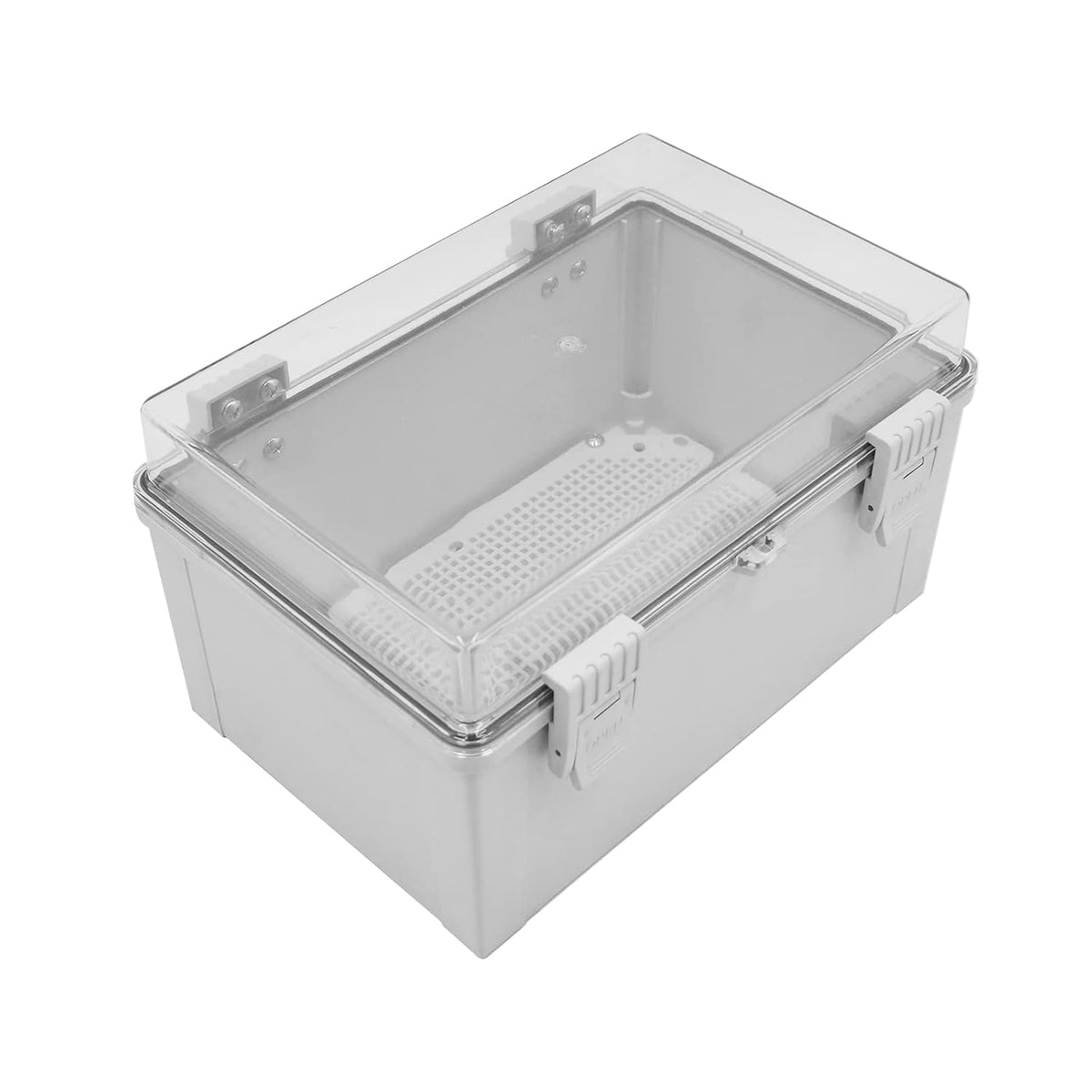 Verdelerdoos, verdeeldoos, industriële behuizing, schakelkast, IP65 elektrische aansluitdoos, transparante afdekking, installatiebehuizing, ABS-kunststof behuizing met slot, 600 x 500 x 220 mm