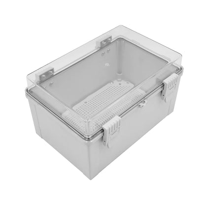 Verdelerdoos, verdeeldoos, industriële behuizing, schakelkast, IP65 elektrische aansluitdoos, transparante afdekking, installatiebehuizing, ABS-kunststof behuizing met slot, 600 x 500 x 220 mm