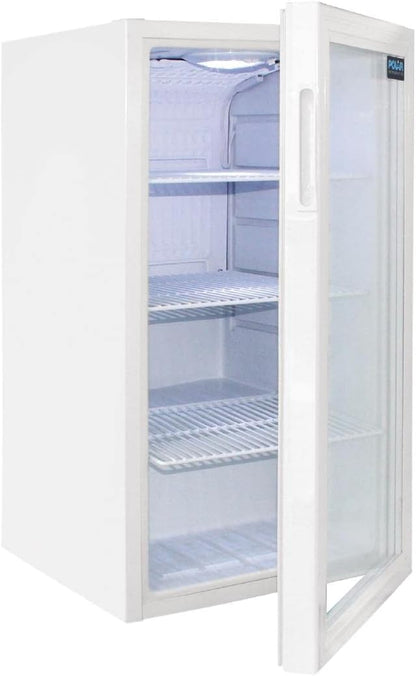 Onder Toonbank Displaykoelkast Wit – Onderbouw Koelkast – Barkoelkast – Koelvitrine – Drankenkoelkast – 88 Liter Inhoud – Dubbele Glazen Deur