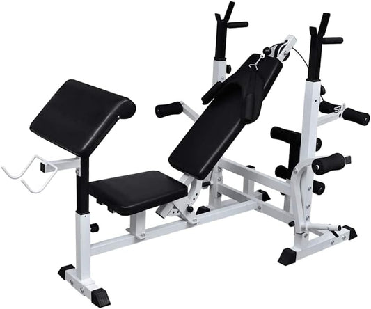 Halterbank – Fitnessbank – Trainingsbank – Bankdrukbank – Bench Press – Verstelbaar In 7 Standen – Stalen Frame Tot 80 kg Belastbaar