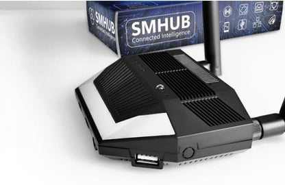 LINEOPS SMHUB Essential – Home Hub Multiprotocol Zigbee 3.0, Thread, WiFi 6 & Bluetooth naar Ethernet en USB, werkt met Zigbee2MQTT, Home Assistant, Matter & HomeKit (SMHUB Essential)
