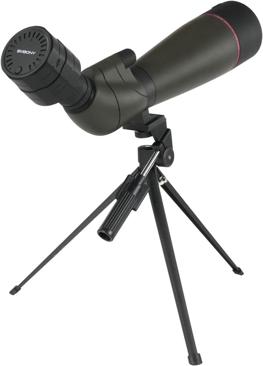 Svbony SV13 20-60x80 Spotting Scope met SC002 WiFi Spotting Scope Camera, Tafelstatief, HD FMC Optiek, Waterdichte Nevelvrij, Spotting Scopes met Telefoon Adapter voor Vogels kijken