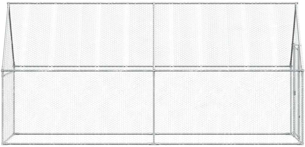 Kippenren – Kipverblijf – Dierenren – Buitenverblijf – Hokkenset – Gegalvaniseerd Staal – 200x100x190 cm – Stevig En Weerbestendig