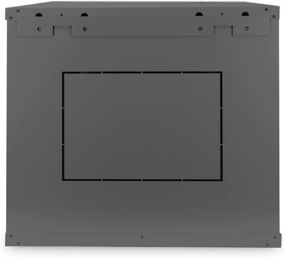 Netwerkkast – Serverkast, Rack, Datakast, Wandkast – 19 Inch, 12 HE, Wandmontage, 450 Mm Diepte, Zwart – Afsluitbare Frontdeur Met Veiligheidsglas – Verwijderbare Zijpanelen