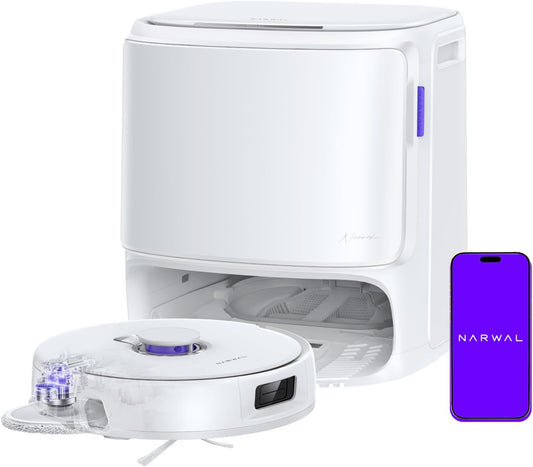 NARWAL Freo Z10 Pro Robotstofzuiger en Dweil, 18500Pa, CarpetFocus 2.0, DualFlow 2.0 Anti-klit voor Haren, Uitschuifbare Dweil, LDS Radarnavigatie, 75℃ Warm Water Zelfreiniging, Zelfreinigend