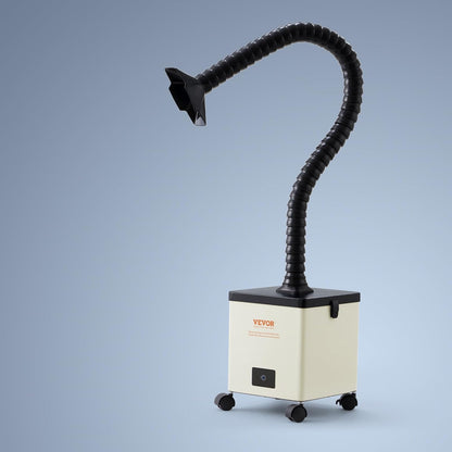 VEVOR Losrookafzuiging, 100 W, lasrookafzuiging, 240 m³/uur, mini-desktop, soldeerreiniger, 5800 omw/min, 3-traps filter, soldeerrook, afzuiging voor soldeerstation, laswerkzaamheden