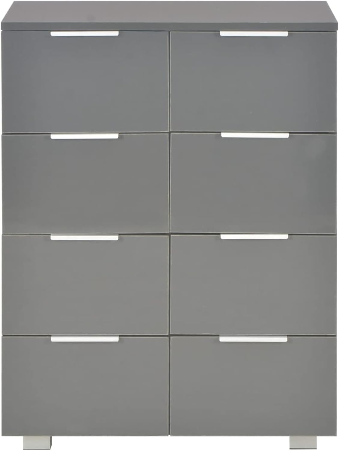 Sideboard Living Room Cabinets Living Room Angled Storage Cabinet Sideboard High Gloss Grey 60x35x80cm Wood Material - QUORE