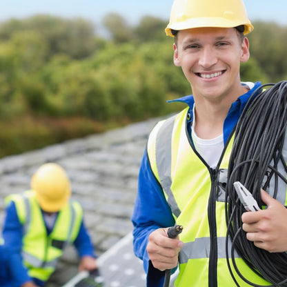 Zonnepaneel Verlengkabel 4mm² – PV Kabel H1Z2Z2-K Rood & Zwart, 1800V DC, Dubbele Isolatie, UV- & Weerbestendig, Solar Kabel voor Zonnepanelen, Omvormers & Laadregelaars (Zwart, 100m)
