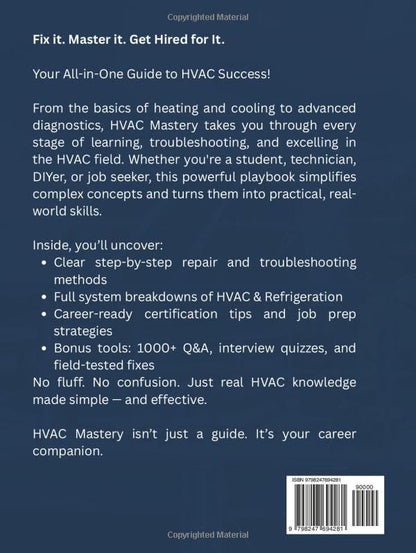 HVAC Gids – Verwarming, Ventilatie, Airconditioning, Reparatie – Complete Handleiding – Stap-voor-Stap Troubleshooting – Praktische Tips – Carrièrevoorbereiding