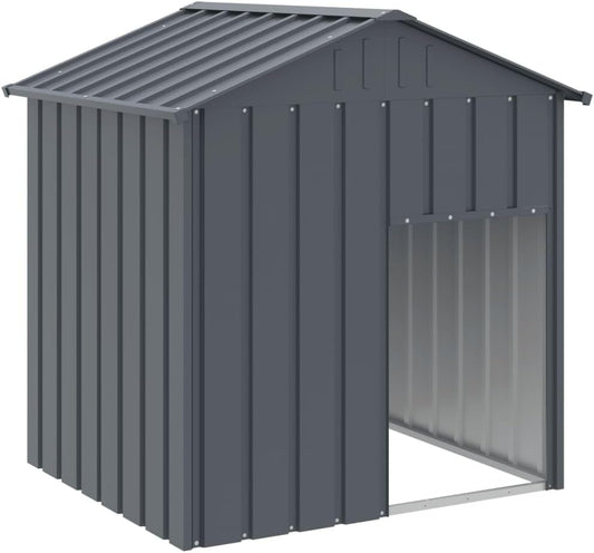 vidaXL Dog house with roof 117x103x123cm galvanized steel
