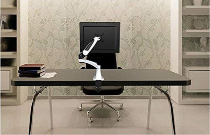Monitorarm – Monitorbeugel – Monitorhouder – Schermarm – Tafelbeugel – Wit – Gasdrukveer – VESA 75x75 En 100x100