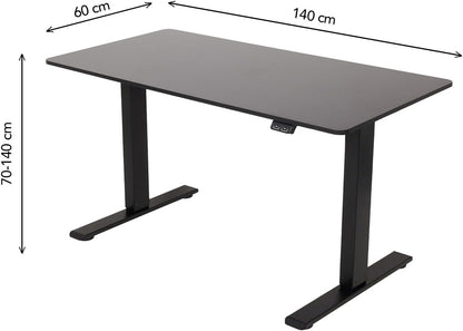 Brixy Zit Sta Bureau - Elektrisch Verstelbaar In Hoogte - 140 x 60 CM - Zwart