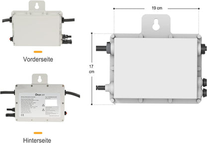 enjoy solar Deye Microomvormer, DC 20V-60V naar AC 220V-230V, geïntegreerde WiFi-module, beschermingsklasse IP67, ideaal voor balkonkrachtcentrale en mini-PV-installatie (SUN300G3-EU-230) ..