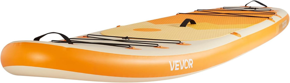 VEVOR Opblaasbaar stand-up paddleboard, met bordaccessoires, pomp, peddel, vin, telefoontas, rugzak, enkelriem, reparatieset, antislip deck voor jongeren en volwassenen