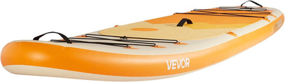 VEVOR Opblaasbaar stand-up paddleboard, met bordaccessoires, pomp, peddel, vin, telefoontas, rugzak, enkelriem, reparatieset, antislip deck voor jongeren en volwassenen