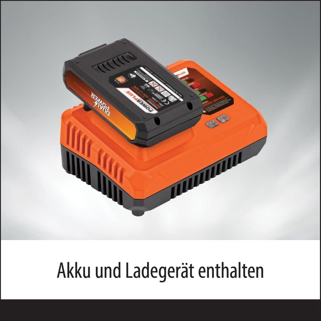 Powerplus Dual Power Accu-grastrimmer POWDPG75420-20 V en 250 mm Ø, met accu en lader, 2-in-1 tuingereedschap als grastrimmer en kantensnijder voor uw tuin