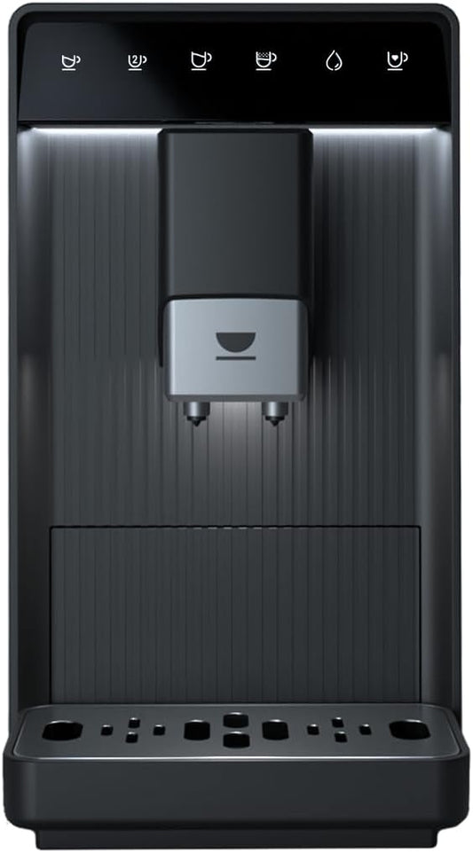 Incapto Aura Volautomatische Compacte Espressomachine | Ingebouwde Molen |19 bar | 2-kops functie | 1,5 liter Waterreservoir | Thermoblock Verwarmingssysteem | Automatische Reiniging (Zwart)