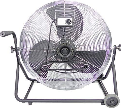 Vloerventilator – Werkventilator – Bouwventilator – Industriële Ventilator – Windmachine – 60 Cm Ventilatorkop – Volledig Metalen Uitvoering