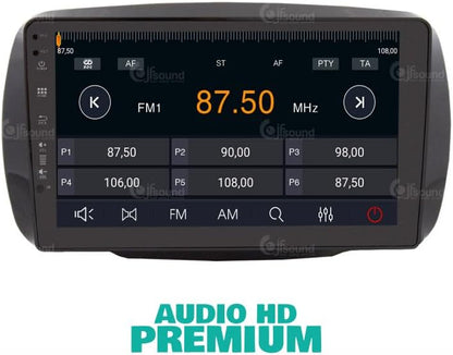 Specifieke autoradio voor Smart mit serienmäßiger Tom-Tom-Navigation Android GPS Bluetooth WiFi USB DAB+ Touchscreen 9" 8core Carplay AndroidAuto
