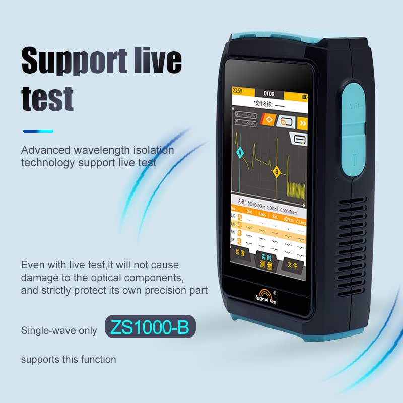 Signal fire Optische reflectometer, 80 km multifunctionele OTDR-glasvezeltester met SC vierkante kop (enkele golf 1550 met lichtmeting)