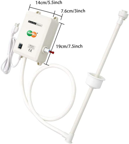 YUEWO Flessen, watersysteem, flessen, waterpomp, flessen, waterdispenser, pomp, 220 V AC 6 m, EU-stekker, 1 Gal/min met één inlaat, compatibel met koffie-/theeapparaten, waterdispensers